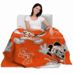 personalized sam houston bearkats mickey orange blanket best selling