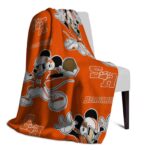 personalized sam houston bearkats mickey orange blanket best selling