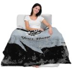 personalized san antonio spurs grunge streaks silver blanket latest model