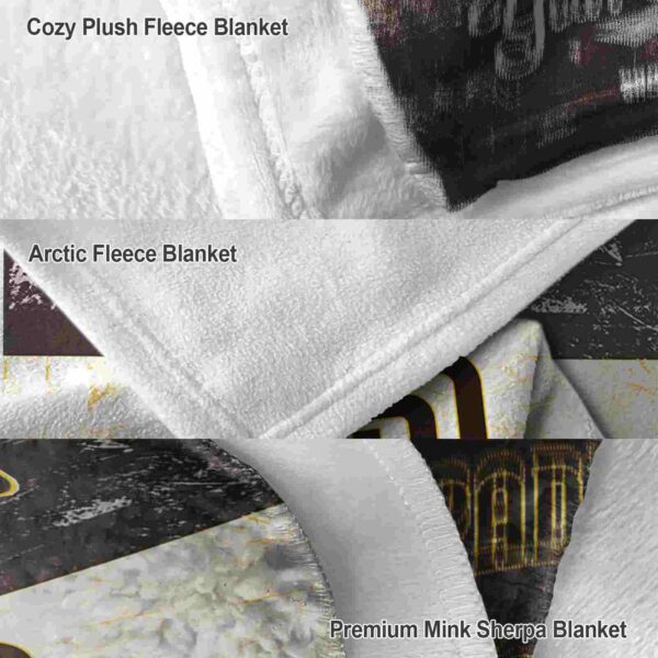 personalized san diego padres grunge texture brown white blanket premium grade