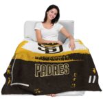 personalized san diego padres paint strokes brown white blanket latest model