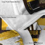 personalized san diego padres paint strokes brown white blanket premium grade