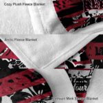 personalized san diego state aztecs floral stripes red white blanket best selling