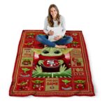 personalized san francisco 49ers baby yoda red blanket high quality