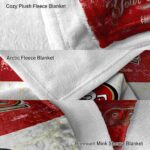 personalized san francisco 49ers grunge texture red white blanket best selling