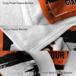 personalized san francisco giants paint strokes orange white blanket best selling