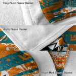 personalized san jose sharks floral stripes teal white blanket best selling