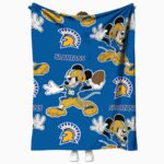 personalized san jose state spartans mickey blue blanket best selling