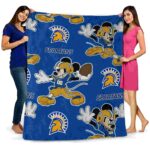 personalized san jose state spartans mickey blue blanket fashion forward