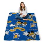 personalized san jose state spartans mickey blue blanket high quality