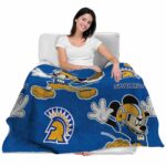personalized san jose state spartans mickey blue blanket latest model