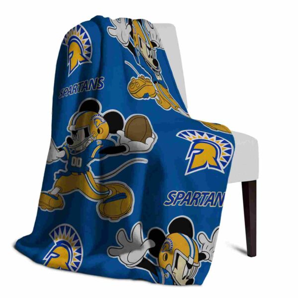 personalized san jose state spartans mickey blue blanket top rated