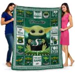 personalized saskatchewan roughriders baby yoda green blanket best selling