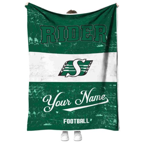 personalized saskatchewan roughriders grunge texture green white blanket best selling