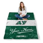 personalized saskatchewan roughriders grunge texture green white blanket best selling