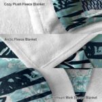 personalized seattle kraken floral stripes blue white blanket best selling