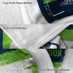 personalized seattle seahawks paint strokes blue white blanket best selling