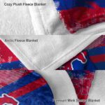 personalized smu mustangs grunge streaks blue blanket best selling