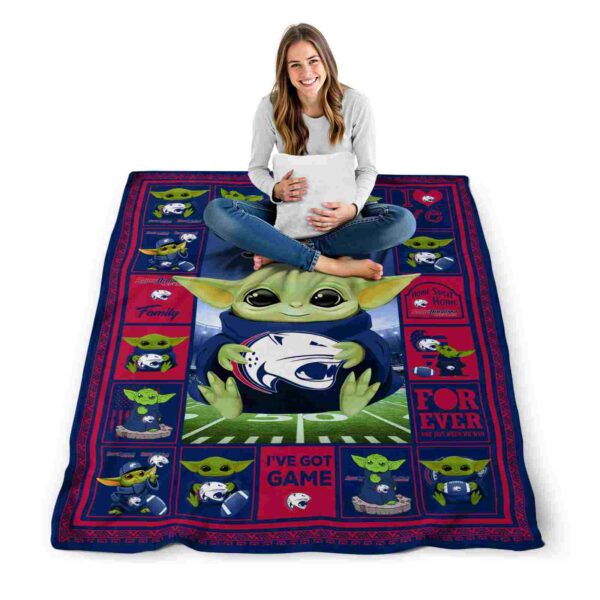 personalized south alabama jaguars baby yoda blue blanket high quality