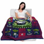 personalized south alabama jaguars baby yoda blue blanket latest model