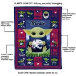 personalized south alabama jaguars baby yoda blue blanket new arrival
