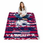 personalized south alabama jaguars floral stripes blue white blanket high quality