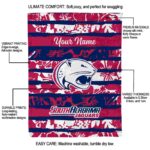 personalized south alabama jaguars floral stripes blue white blanket new arrival