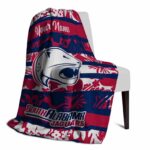 personalized south alabama jaguars floral stripes blue white blanket top rated