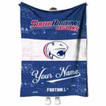 personalized south alabama jaguars grunge texture blue white blanket best selling