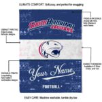 personalized south alabama jaguars grunge texture blue white blanket new arrival