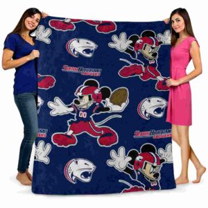 personalized south alabama jaguars mickey blue blanket fashion forward