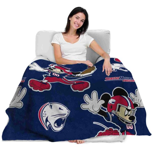 personalized south alabama jaguars mickey blue blanket latest model