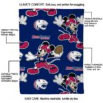 personalized south alabama jaguars mickey blue blanket new arrival