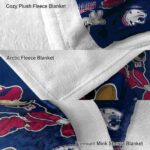 personalized south alabama jaguars mickey blue blanket premium grade