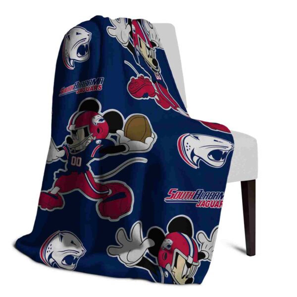 personalized south alabama jaguars mickey blue blanket top rated