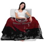 personalized south carolina gamecocks grunge streaks garnet blanket best selling