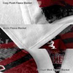personalized south carolina gamecocks grunge streaks garnet blanket best selling