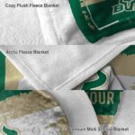 personalized south florida bulls paint strokes green white blanket premium grade