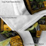 personalized southern miss golden eagles baby yoda black blanket best selling