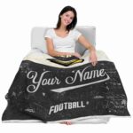 personalized southern miss golden eagles grunge texture black white blanket best selling