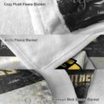 personalized southern miss golden eagles grunge texture black white blanket best selling