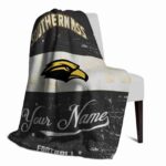 personalized southern miss golden eagles grunge texture black white blanket best selling