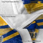 personalized st louis blues grunge streaks blue blanket best selling