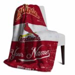 personalized st louis cardinals grunge texture red white blanket top rated