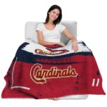 personalized st louis cardinals paint strokes red white blanket latest model