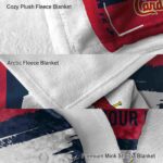 personalized st louis cardinals paint strokes red white blanket premium grade