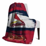 personalized st louis cardinals paint strokes red white blanket top rated
