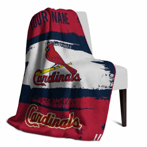 personalized st louis cardinals paint strokes red white blanket top rated