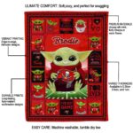 personalized tampa bay buccaneers baby yoda red blanket best selling