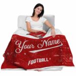 personalized tampa bay buccaneers grunge texture red white blanket best selling